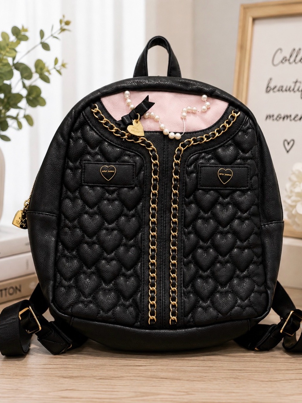 Betsey Johnson faux leather backpack